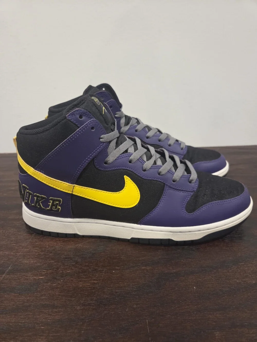 Nike Dunk High Premium EMB 'Lakers' 2021 Men's Size 12
